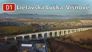 Výstavba diaľnice D1 Lietavská Lúčka  Dubná Skala s tunelom Višňové november 2022 [upl. by Latreshia]