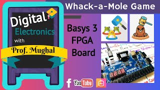 24 FPGA Project ➠WhackaMole Game  Basys 3 FPGA Board  Verilog [upl. by Ahseek]