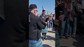 80th Anniversary CollevilleMontgomery  Pipers dday normandy [upl. by Ruosnam]