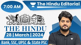 28 Mar 2024  The Hindu Analysis  The Hindu Editorial  Editorial by Vishal sir  Bank  SSC  UPSC [upl. by Tania]