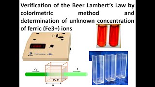 Experiment No 6 Viva Colorimetric determination of unknown concentration of ferric Fe3 ions [upl. by Ecirpak]