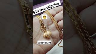 Real gold look heart pendant short chain 530 free shipping tamilnadu Shivafashionjewellery [upl. by Yecal]