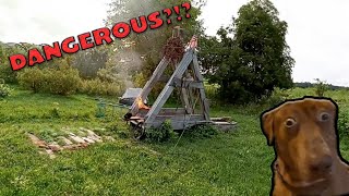 Why This TikToker Went VIRAL With Homemade Trebuchet [upl. by Boeke935]