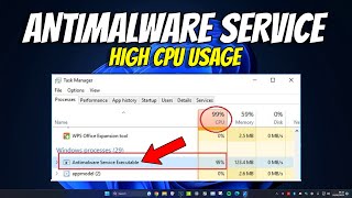 2024 UPDATED How To Fix Antimalware Service High CPU Memory Usage [upl. by Amada]