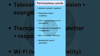 Portmanteau words in English english englishlanguage shorts [upl. by Murage]