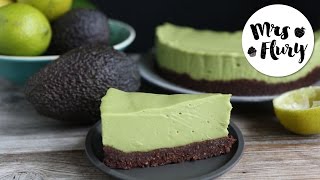 Avocado Cheesecake vegan glutenfrei ohne Zucker  No bake Rezept  Mrs Flury [upl. by Netsrek]