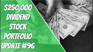 250000 Dividend Stock Portfolio Update 96 M1 Picks Weekly Buy fire stockmarket passiveincome [upl. by Jessabell]