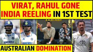 🔴INDIA VS AUSTRALIA DAY 1 LUNCH  VIRAT KOHLI KL RAHUL OUT INDIA IN TROUBLE [upl. by Nishi]