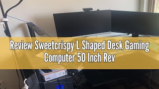 Review Sweetcrispy L Shaped Desk Gaming Computer 50 Inch Reversible Corner Table PC Work Table for [upl. by Jo Ann]