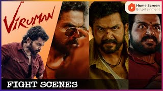 Viruman Movie Scenes  Action Packed Mass scenes  Karthi  Aditi Shankar  Soori  Rajkiran [upl. by Inirt]