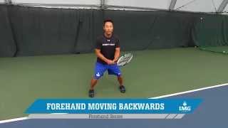 Moving Backwards  Forehand Series by IMG Academy Tennis Program 2 of 4 [upl. by Aizek]