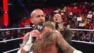 Brodus Clay vs CM Punk Raw Jan 14 2013 [upl. by Pawsner412]