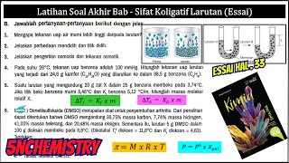 Pembahasan Latihan Soal Akhir Bab Sifat Koligatif Larutan  ESSAI [upl. by Sessler]