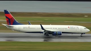 RARE FIRST EVER Delta Airlines Boeing 737900ER N808DN landing in PDX [upl. by Nesrac]