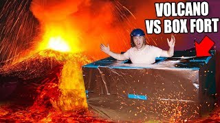 BOX FORT Vs VOLCANO CHALLENGE 🔥 [upl. by Ytrebil]