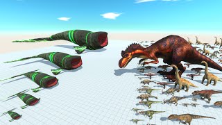 Green Bloop Growing VS ALL Dinosaurs  Dinosaurs Fight Bloop [upl. by Yznyl]