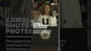 Kamala to proPalestine protesters attempting to interrupt her Michigan speech quotI am speaking nowquot [upl. by Nelda31]