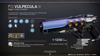 GOD ROLL VULPECULA 150 KD W Lorentz Driver Max range with Adagio Destiny 2 Crucible l Destiny PVP [upl. by Lawan]