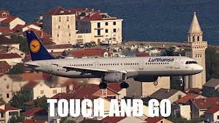 TOUCH AND GO  LANDING ABORT  Lufthansa Airbus A321 Landing  HILL VIEW [upl. by Yentiw]