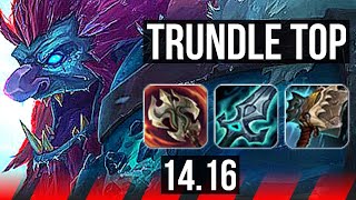 TRUNDLE vs DARIUS TOP  Rank 5 Trundle 9 solo kills 38k DMG  EUW Challenger  1416 [upl. by Yeznil]