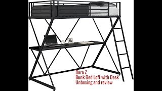 Duro Z Bunk Bed Loft with Desk Unboxing and Review [upl. by Thurmond]