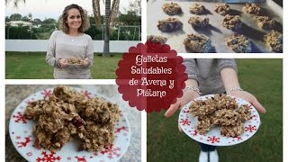 Galletas Navideñas Saludables Y Clean De Avena Y Platano  ANUTRICIONAL TV [upl. by Alyk]