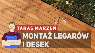 Budowa tarasu 3  🔨Montaż legarów i desek [upl. by Rockie]