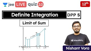 JEE Definite Integration DPP 5  Class 12  Unacademy JEE  JEE Maths  Nishant Vora [upl. by Jess492]