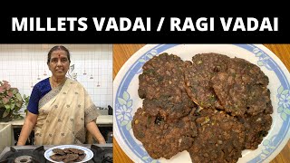 கேழ்விரகு வடை ராகி வடை Ragi vadai Millets vadai recipe by Revathy shanmugam [upl. by Hen855]