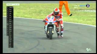 Dovizioso vs Iannone  last turn crash GP Argentina 2016 [upl. by Stevena311]