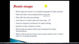 CCNP Route 300  101 version 20 RouteMapsIntroduction [upl. by Aicac]