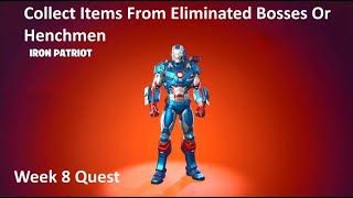 Collect Items From Eliminated Bosses Or Henchmen Fortnite Week 8 Quest [upl. by Hildegaard393]