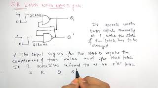 sr latch using nand gate STLD [upl. by Ainotna]