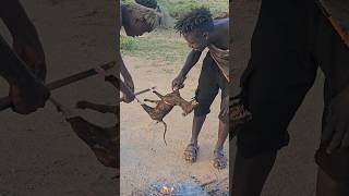 How hadza survive by hunting their food in the forest [upl. by Ahsinal]