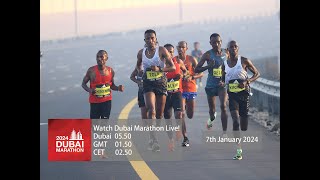 LIVE  2024 Dubai Marathon [upl. by Oiraved]