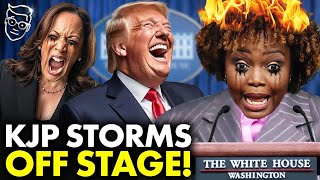 Karine Jean Pierre SNAPS Then STORMS OUT of Room in RAGE Over Trumps Win Its Not FAIR [upl. by Schmitz]