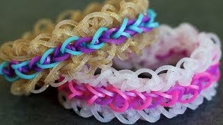 Rainbow Loom™ Layered Ruffles Bracelet Tutorial [upl. by Aicittel]