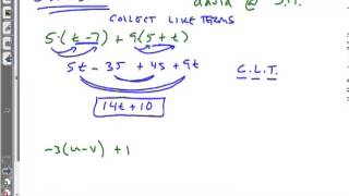 Algebra  Distribution and Collecting Like Terms [upl. by Garcia]