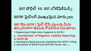 GSTR 1 Important changes New changes In GST Portal amp GST notifications IMS  Blocking of GSTR 1 [upl. by Boehmer]