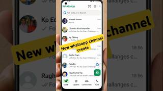 New whatsapp channel create whats new updateviralreels viralshorts [upl. by Katharyn]