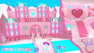 Candyland Castle Tour🍭💗 Glitch Build Roblox Adopt Me [upl. by Gnous]