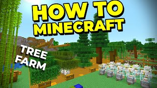 The BEST Simple Tree Farm to Build in Minecraft  How to Minecraft 26 [upl. by Akinnor]