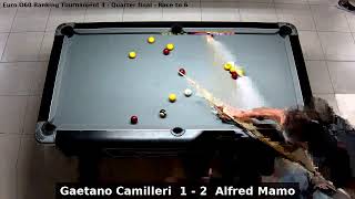 Gaetano Camilleri vs Alfred Mamo  Euro O60 Ranking Tournament 4  Quarter final [upl. by Cody37]