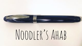 Noodlers Ahab Fountain Pen Lapis Inferno [upl. by Airdnaxela]