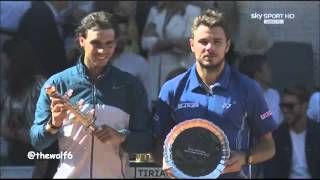 Nadal VS Wawrinka  Final Madrid ATP 1000 2013  Presentation Ceremony 1252013 [upl. by Tranquada210]