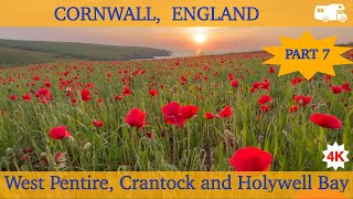 Cornwall England UK  West Pentire Crantock and Holywell Bay  Part 7 [upl. by Eimac729]