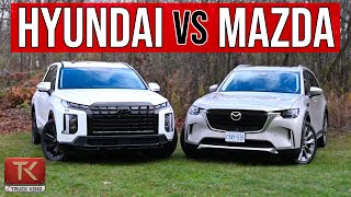 Hyundai Palisade vs Mazda CX90  Which ThreeRow Crossover is Best for Your Family [upl. by Capriola]