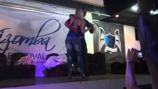 Kizomba Leading Advance with Albir and Sara at Kizomba Swimming Festival [upl. by Nortna]