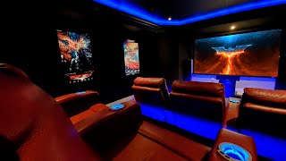 Basement Home Theater  Game Room  Man Cave  Arcade  Video Game  724 Feb 2020 Setup [upl. by Dael]