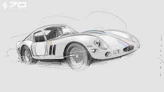 1963 Ferrari 250 GTO iPad Sketch  Procreate app [upl. by Neelehtak18]